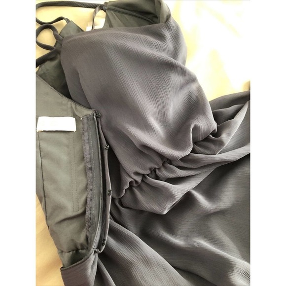 Kennedy Gray Prom Dress gown Green Spaghetti Straps Maxi 4 Elastic Waist - Picture 10 of 10